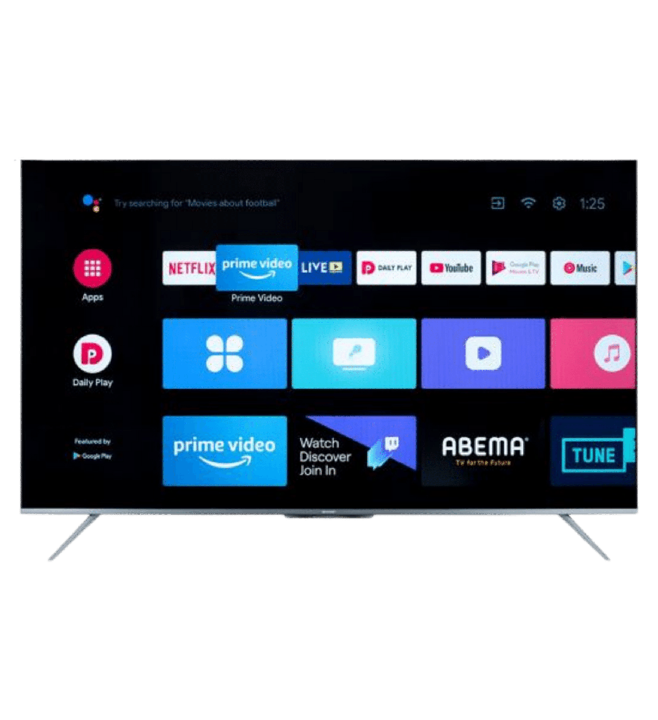 شاشه شارب 55 سمارت اندرويد رسيفر داخلي بدون فريم 4T-C55DL6EX