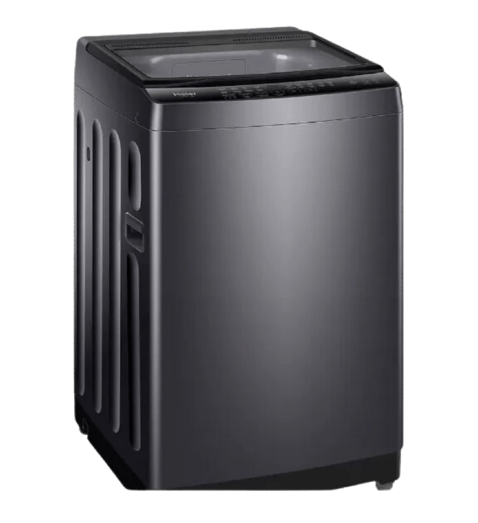 غساله هاير تحميل علوي 10ك سلفر غامق باب زجاج هيدروليك HWM100-316S8