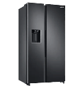 ثلاجه سامسونج 634 لتر سايد باي سايد اسود بحنفيه RS68A8820B1/MR