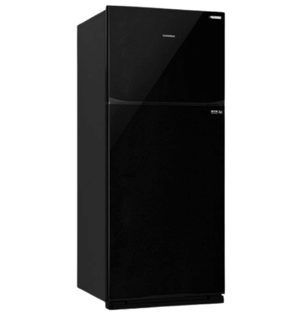 ثلاجه تورنيدو 396 لتر 2 باب اسود انفرتر  RF-480TV-BK