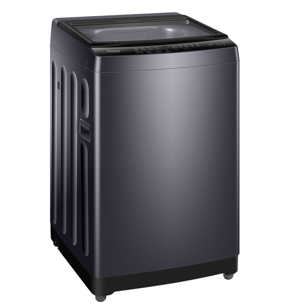 غساله هاير تحميل علوي 10ك سلفر غامق باب زجاج هيدروليك HWM100-316S8