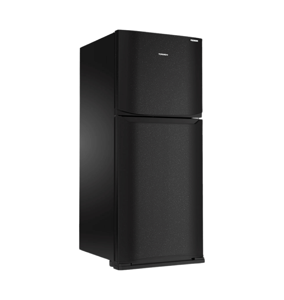 ثلاجه تورنيدو 355 لتر نوفروست انفرتر بلازما اسود RF-40FTV-BK