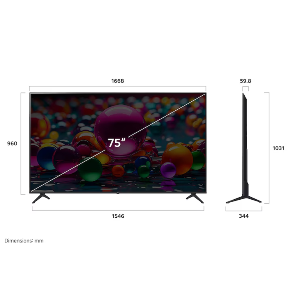 شاشه ال جي 75 سمارت ريموت عادي 75UA84006LB 4K