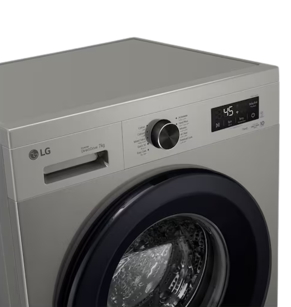 غساله ال جي 7ك اتوماتيك 1400 لفه واي فاي سلفر F4Y2QYG6P