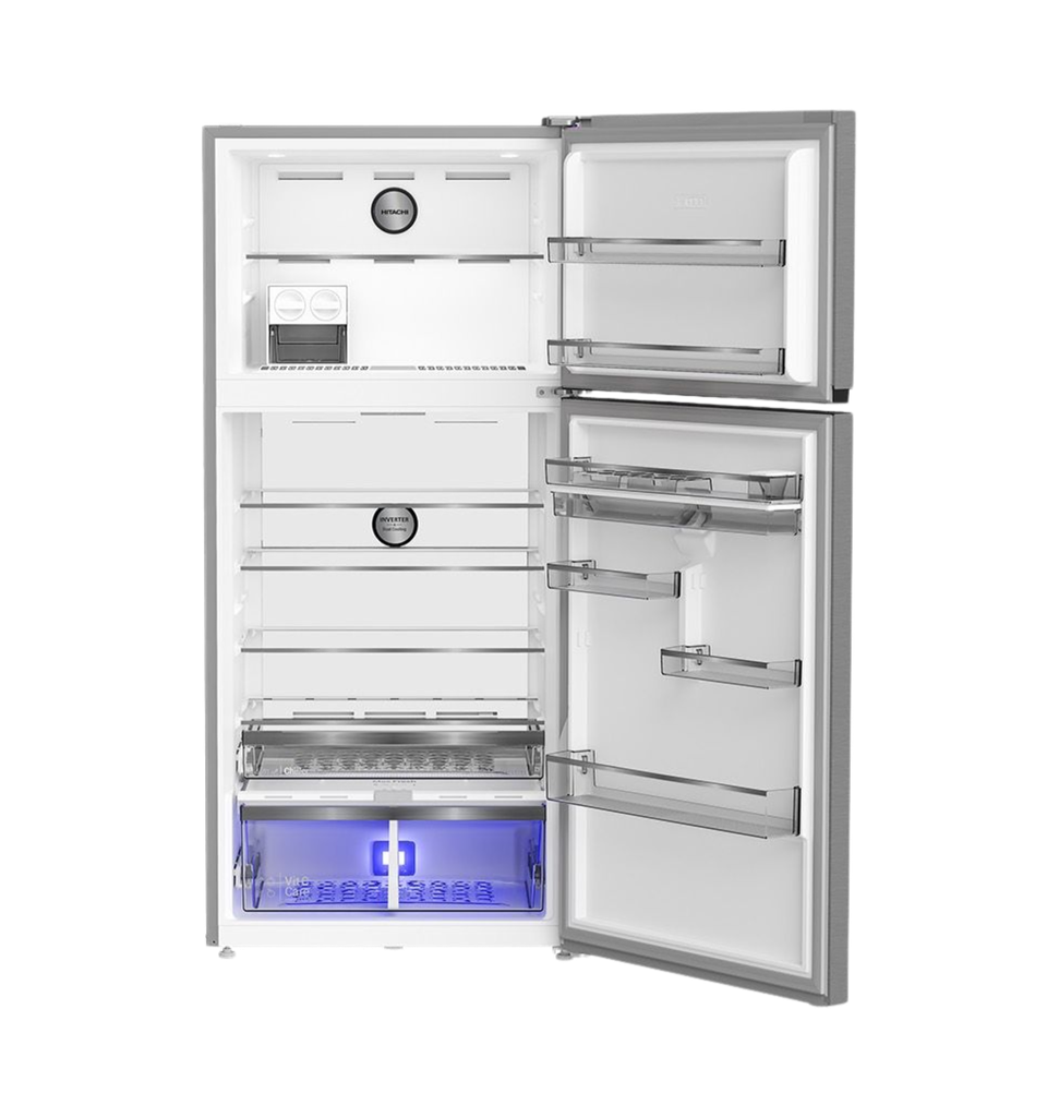 ثلاجه هيتاشي 630 لتر ديجيتال انفرتر بالحنفيه اينوكس R-V650EY2R