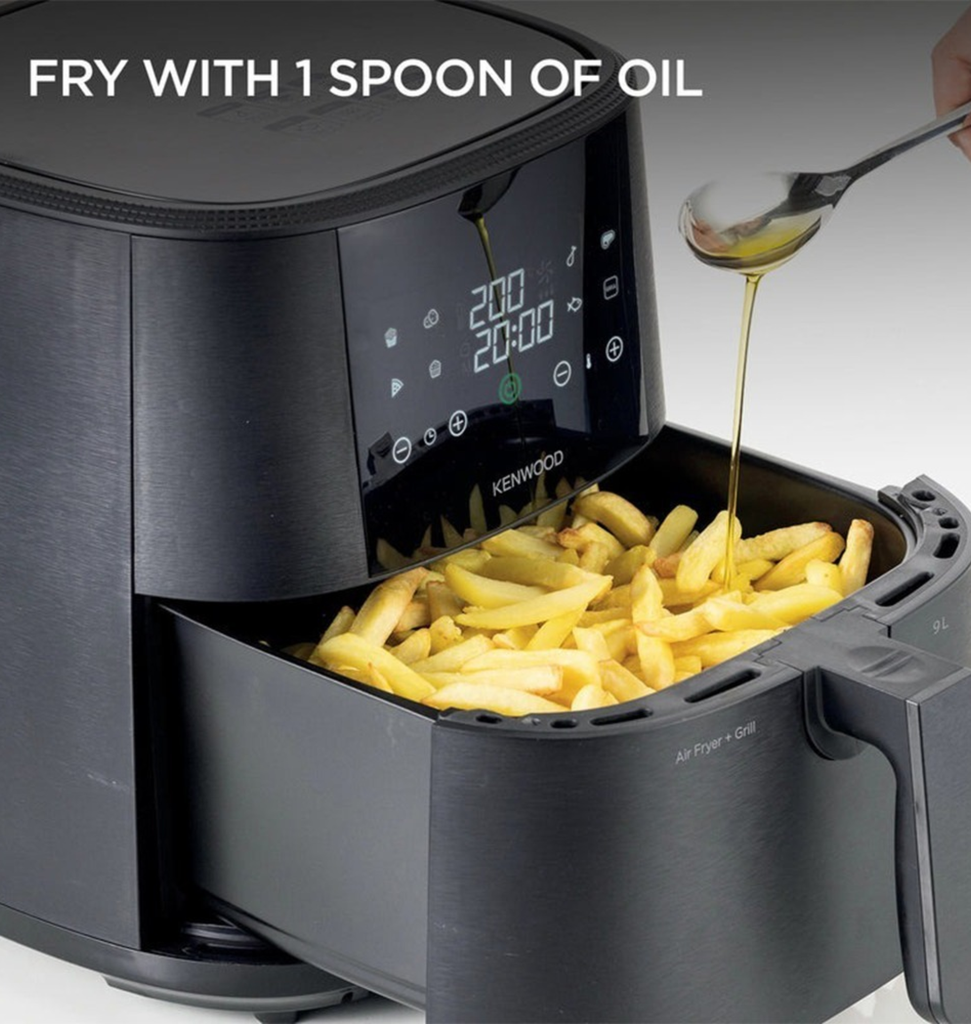 قلايه كينوود ديجيتال 1500 وات 9 لتر اسود HFP92