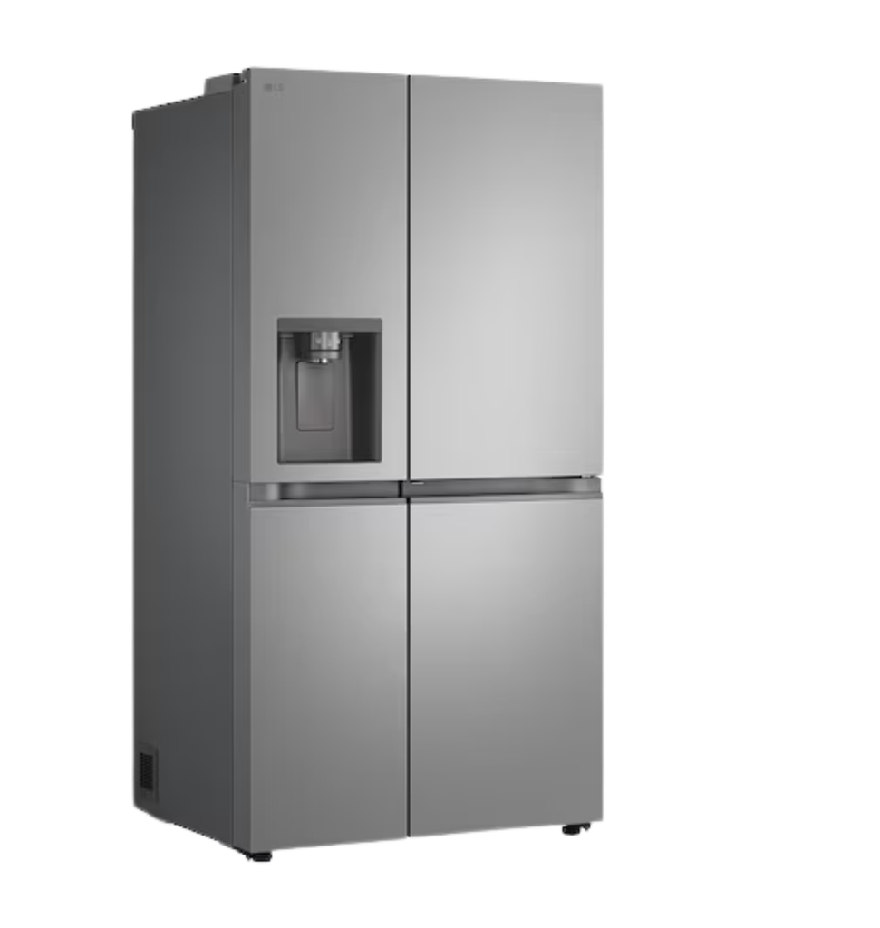 ثلاجه ال جي 638 لتر سايد باي سايد انفرتر سلفر بلاتنيوم بالحنفيه بدون وصلة مياه GC-J257KLKW