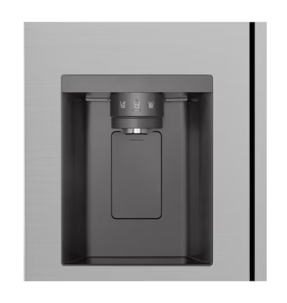 ثلاجه ال جي 638 لتر سايد باي سايد انفرتر سلفر بلاتنيوم بالحنفيه بدون وصلة مياه GC-J257KLKW