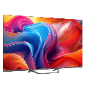 شاشه هاير 55 كيوليد سمارت 4K بدون فريم رسيفر داخلي جوجل TV تحكم صوتي بالريموت H55S80FUX