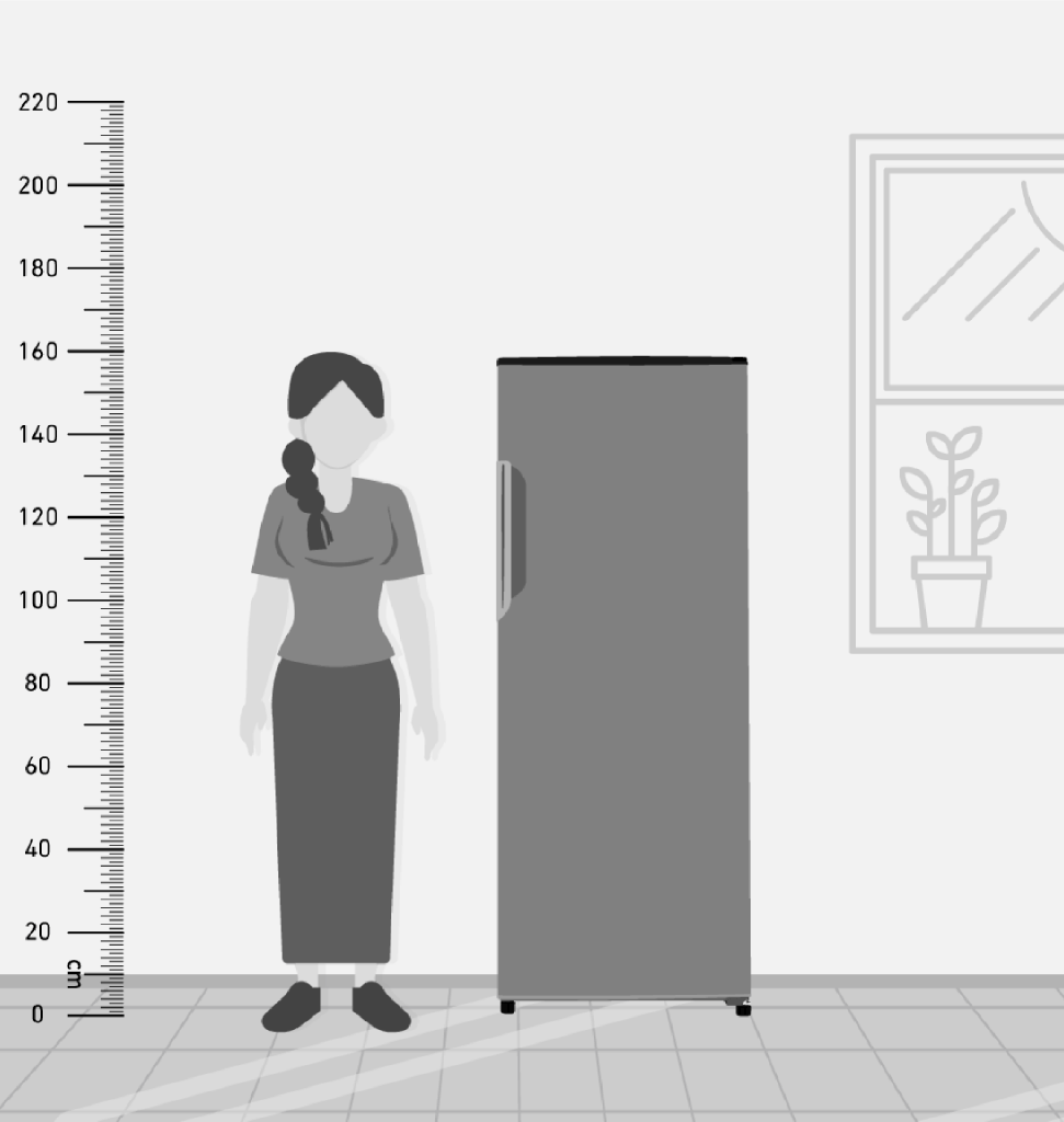 فريزر تورنيدو 5 درج انفرتر ستانلس غامق  RH-H18TV-DST