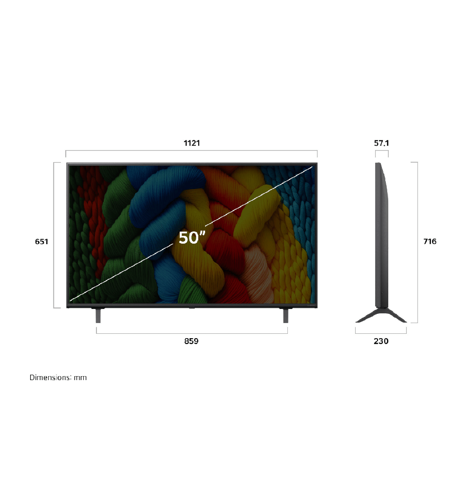 شاشه ال جي 50 نانو سمارت 50NANO80A6A