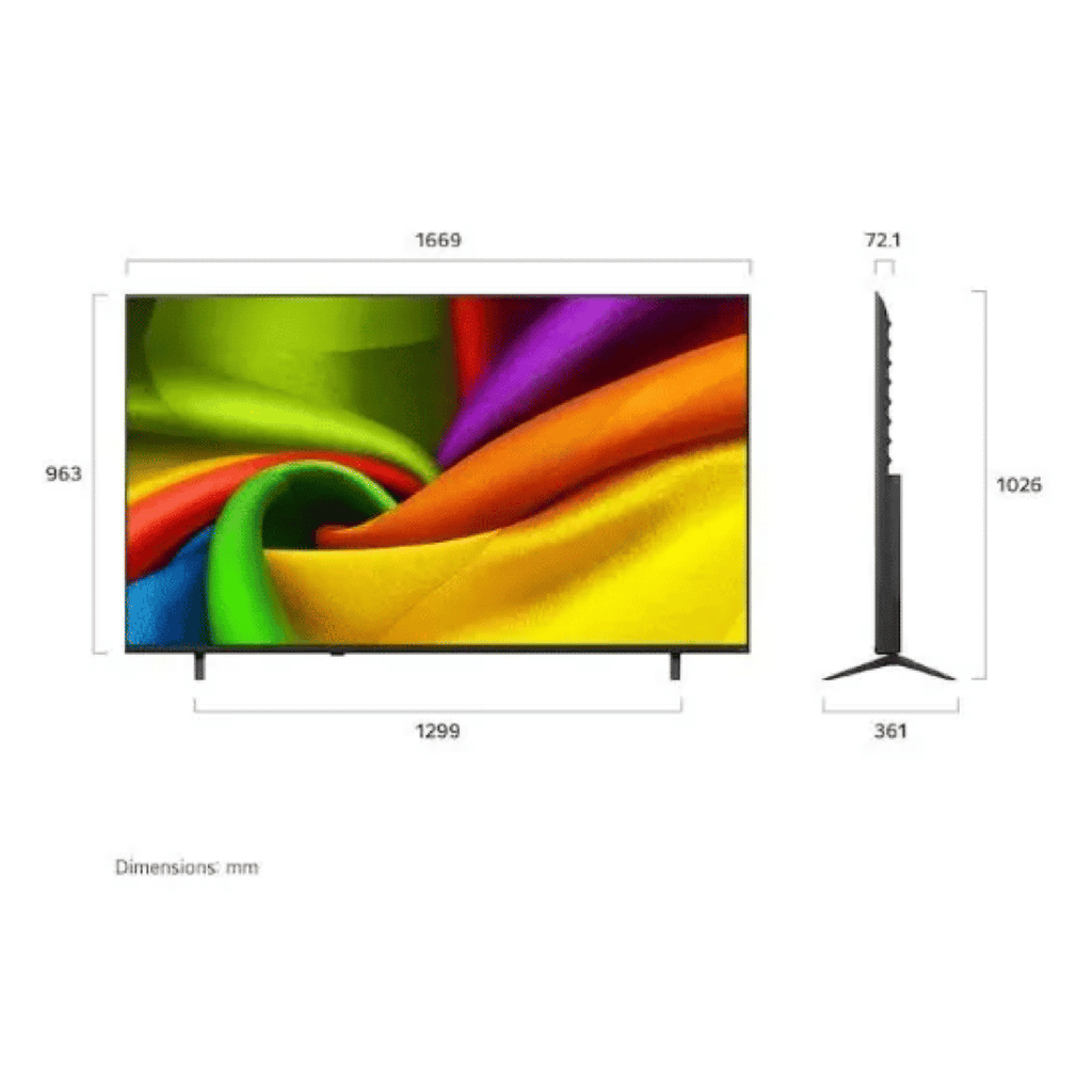 شاشه ال جي 75 سمارت نانو 4K ريموت ماجيك 75NU830B6LA