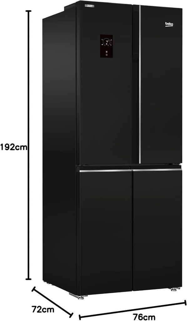 ثلاجه بيكو 450 لتر 4 باب ديجيتال اسود GNE480E20ZBH   