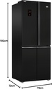 ثلاجه بيكو 450 لتر 4 باب ديجيتال اسود GNE480E20ZBH   