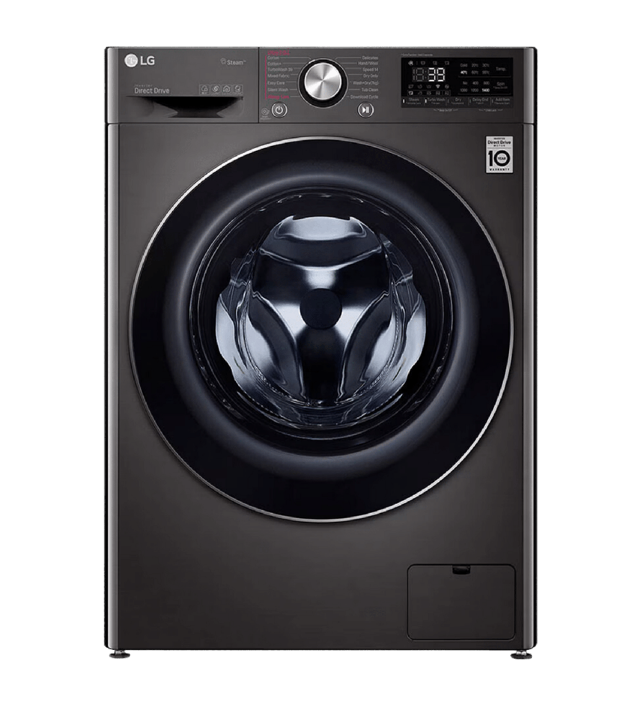 غساله ال جي 9ك فيفاتشي 1400 لفه بمجفف 5ك ستانلس غامق F4R5VGG2E