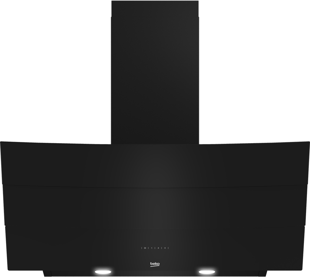 شفاط بيكو 90 هرمي زجاج اسود HCA92640BHE