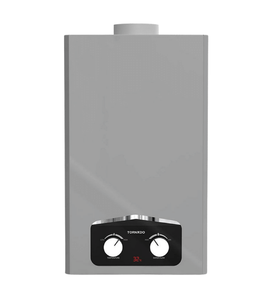 سخان غاز تورنيدو 10 لتر غاز طبيعي ديجيتال سلفر نحاس GHM-C10BNE-S