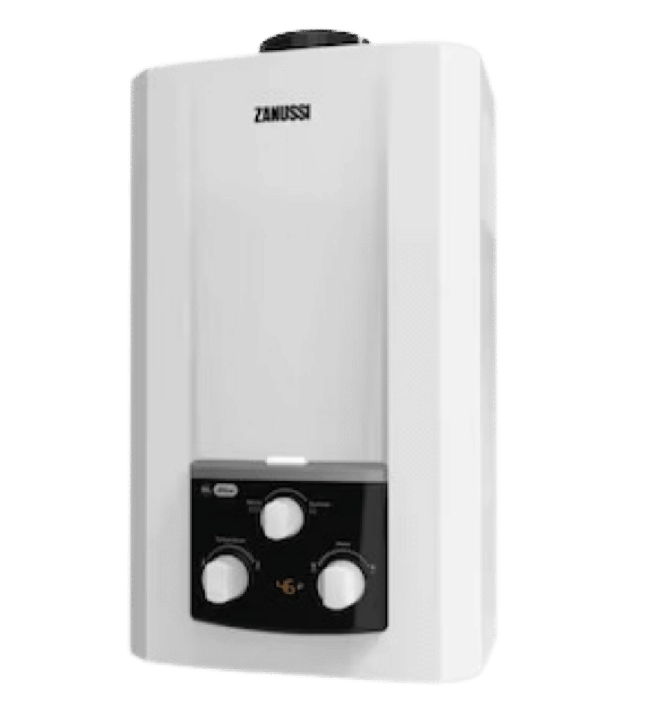 سخان غاز زانوسي دلتا GC3 ديجيتال 10 لتر مدخنه ابيض - فيكي