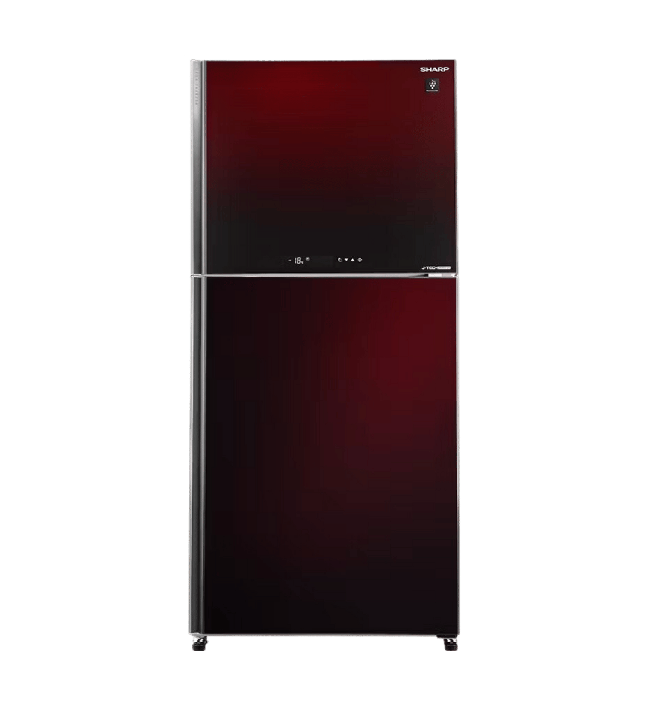 ثلاجه شارب 480 لتر 2 باب زجاج نبيتي SJ-GV63G-RD