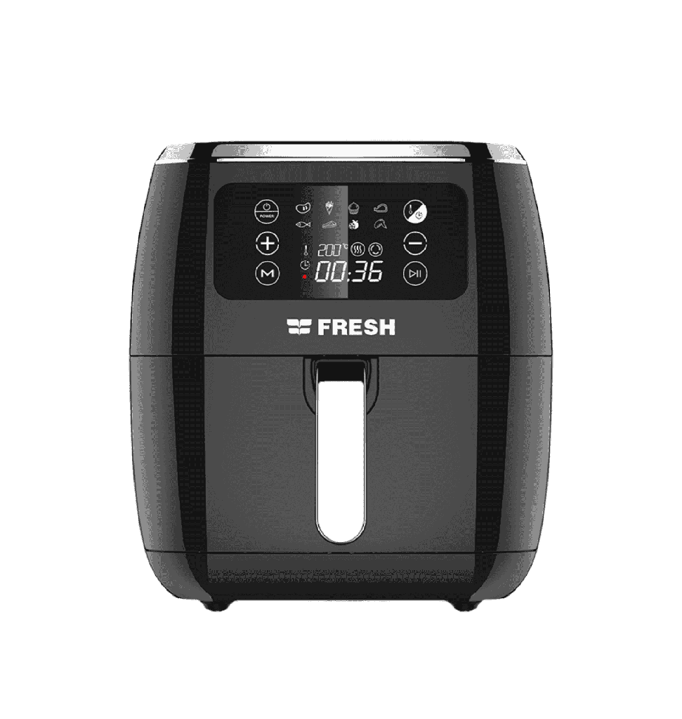 قلايه فريش  1800 وات بدون زيت 7 لتر ديجيتال اسود