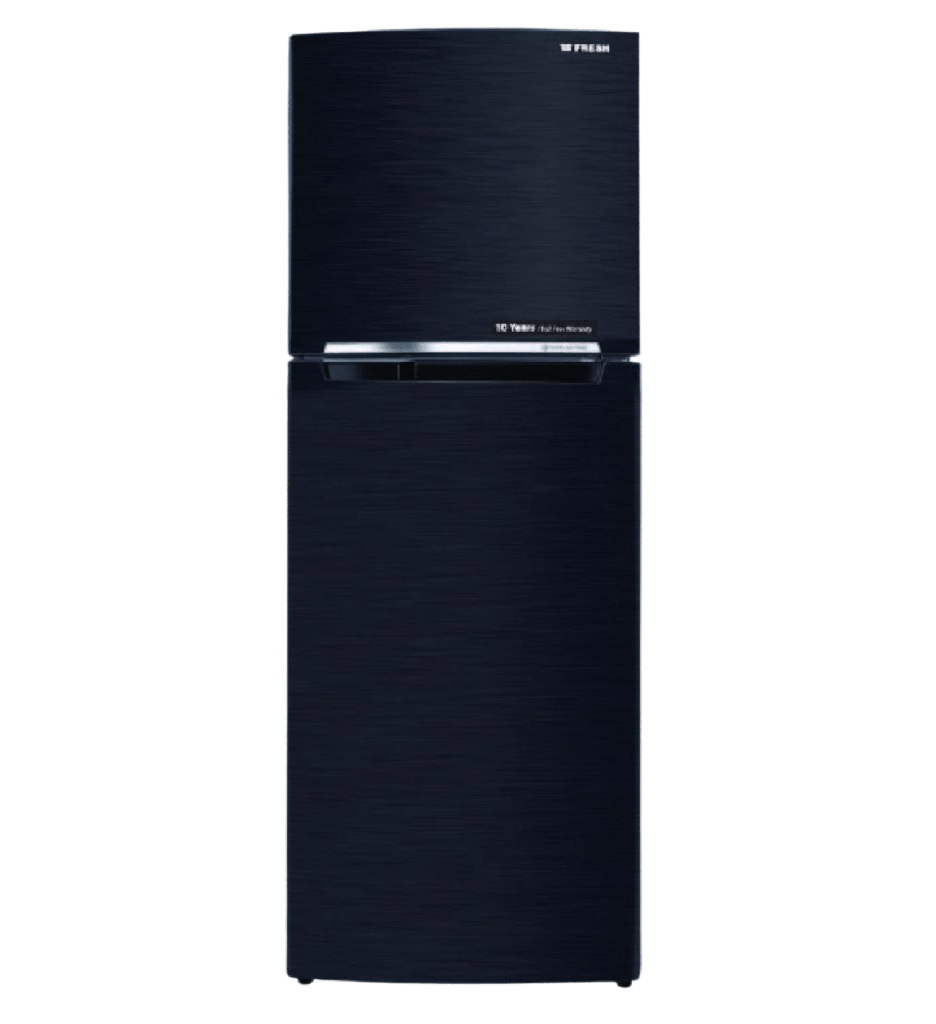 ثلاجه فريش 369 لتر اسود بدون شاشه بدون مقبض FNT-BR400BB