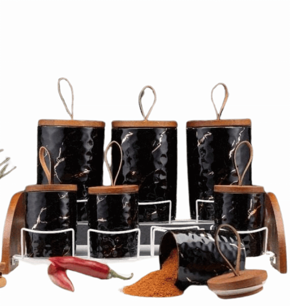 طقم توابل غطا خشب 7 ق بيلكو