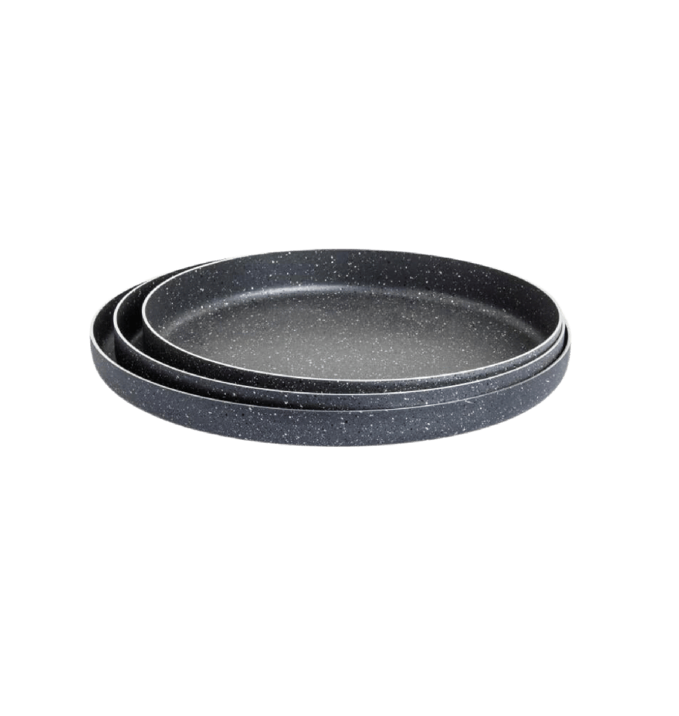 طقم صينيه بسبوسه 3 ق ساده جرانيت الجليل