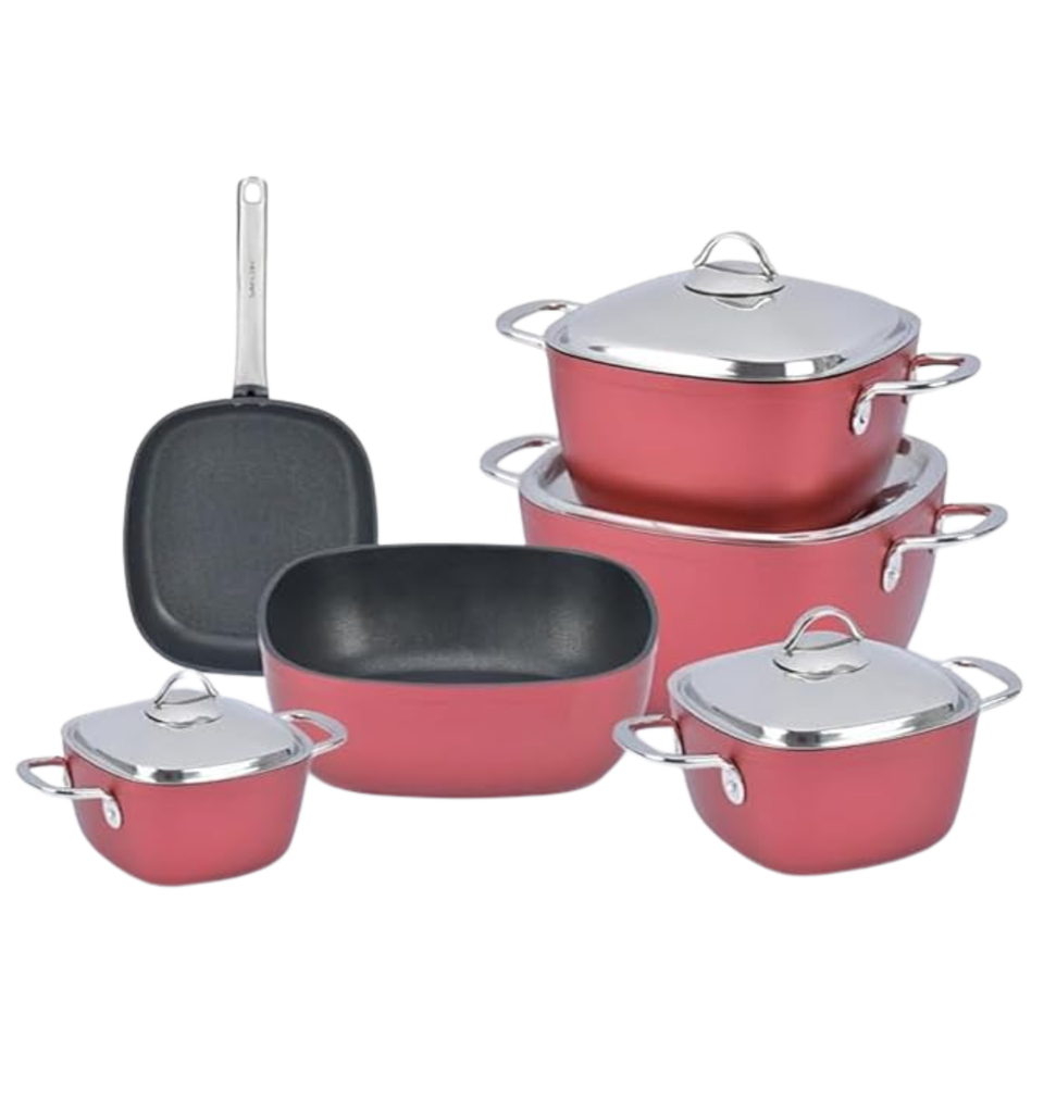 طقم سافلون تيتانيوم 10 ق مربع يد استيل