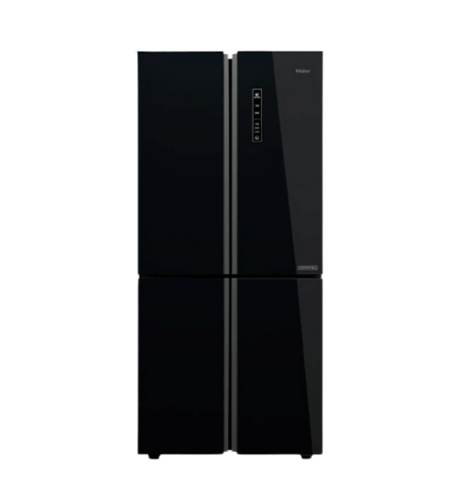 ثلاجه هاير 4 باب 502 لتر انفرتر زجاج اسود HRF-530TDBG
