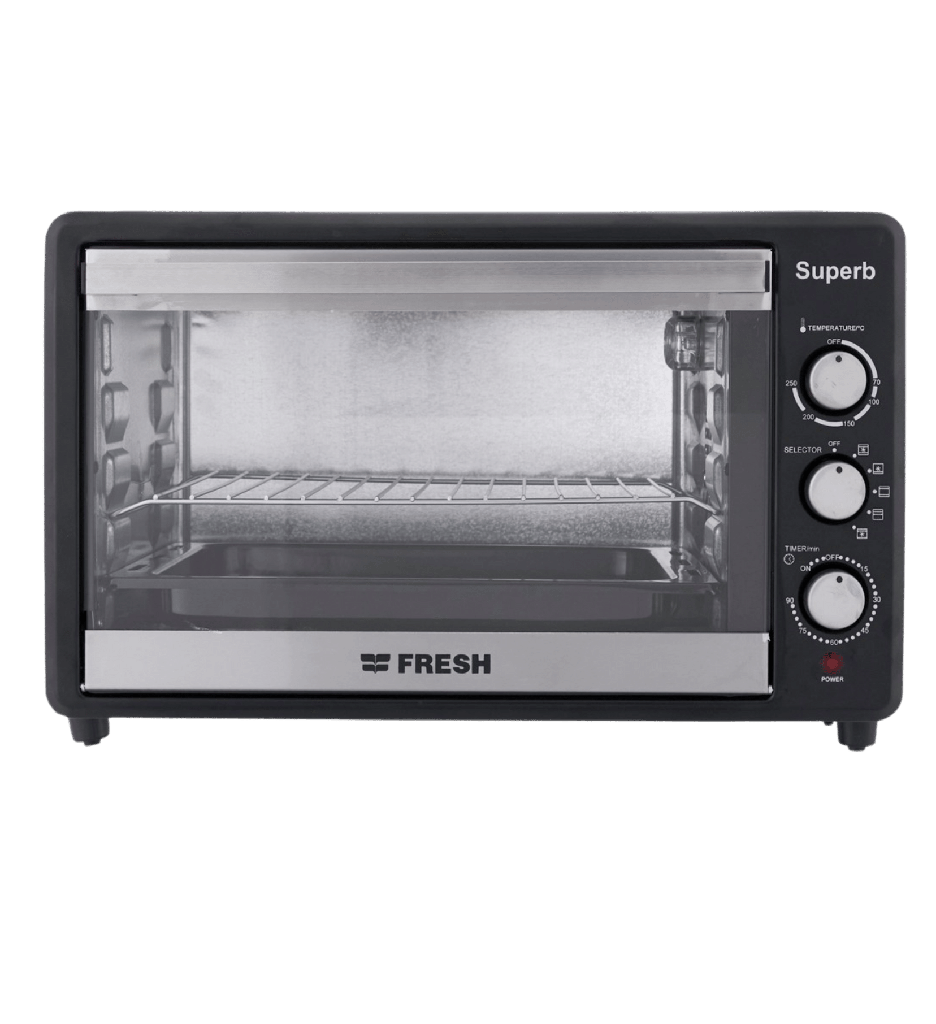 فرن فريش 48 لتر كريستال شوايه ومروحه اسود FR-4803RCL