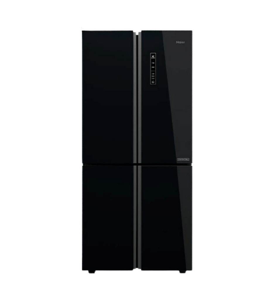 ثلاجه هاير 4 باب 502 لتر انفرتر زجاج اسود HRF-550TDBG
