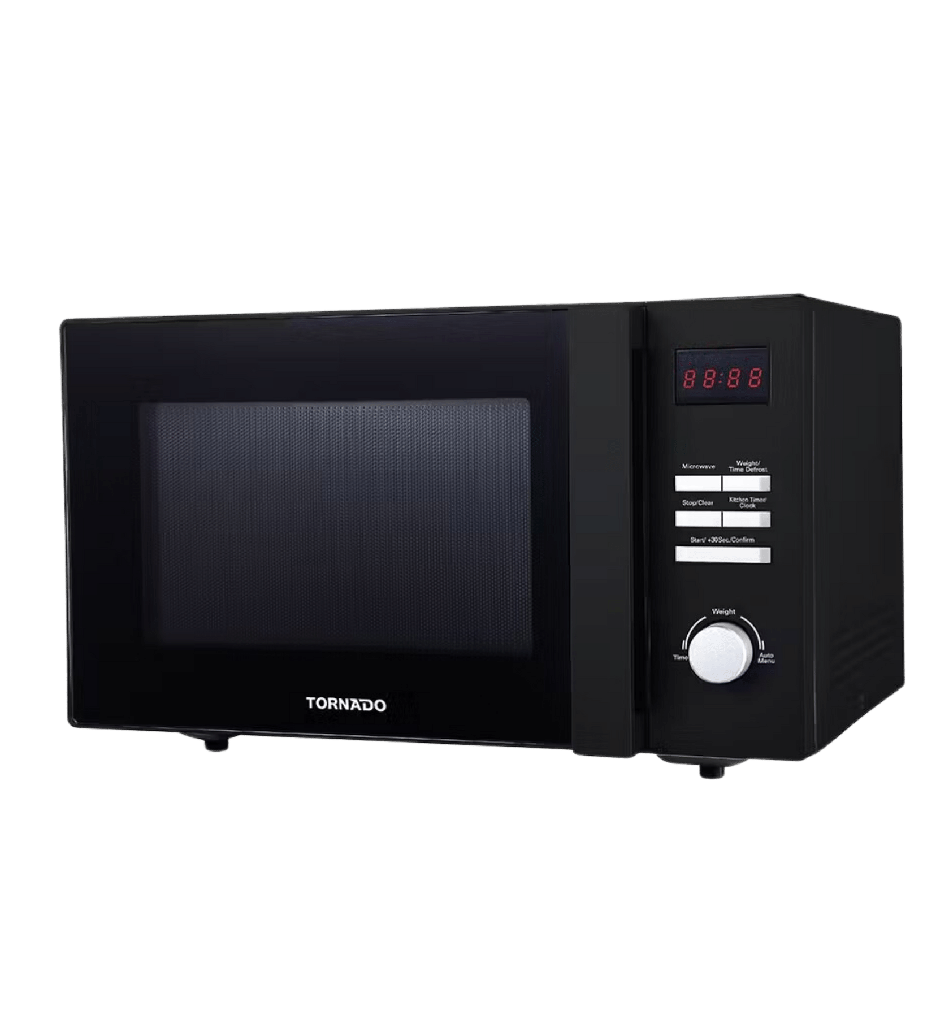 ميكروويف تورنيدو 25 لتر ديجيتال بدون شوايه اسود TMD-25SE-BK