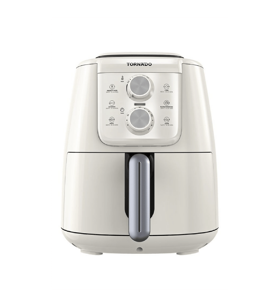 قلايه تورنيدو بدون زيت مانوال 4 لتر 1550 وات كريمي × سلفر THF-1554M-XL-CS