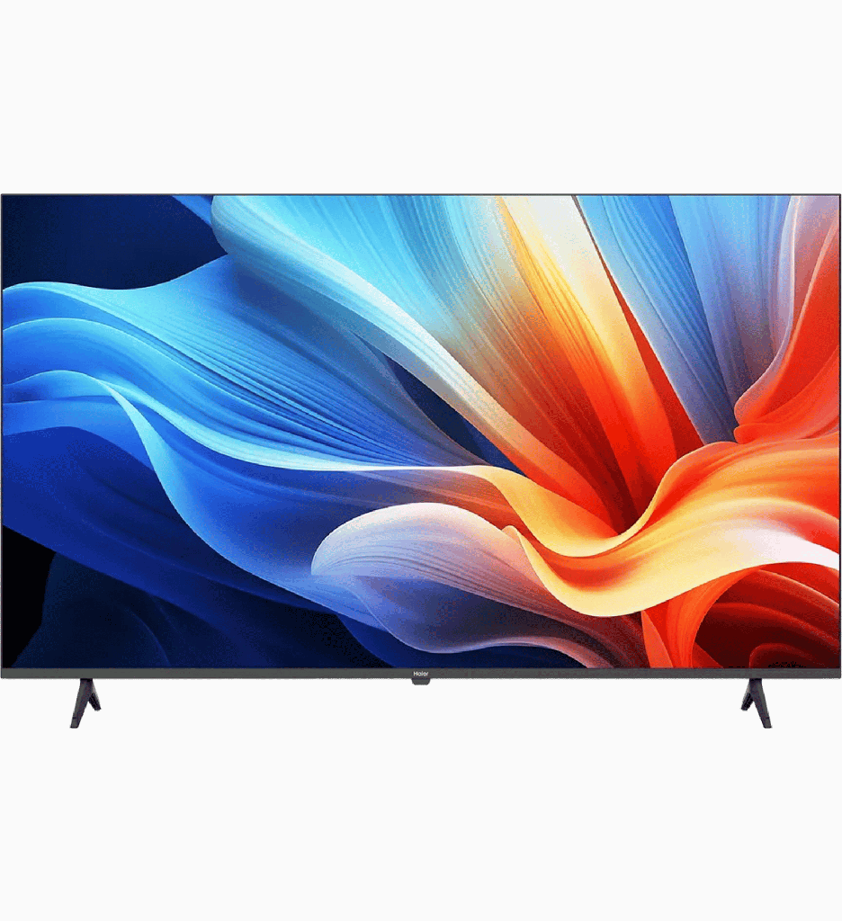 شاشه هاير 55 سمارت 4K بدون فريم رسيفر داخلي جوجل TV تحكم صوتي بالريموت H55K80EU