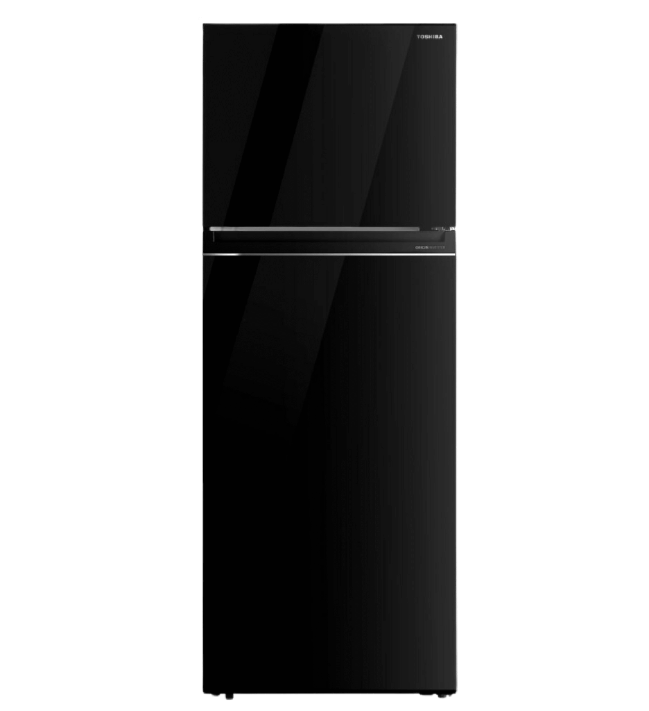 ثلاجه توشيبا 450 لتر زجاج اسود انفرتر /ميديا GR-RT624WE-PGN(22)