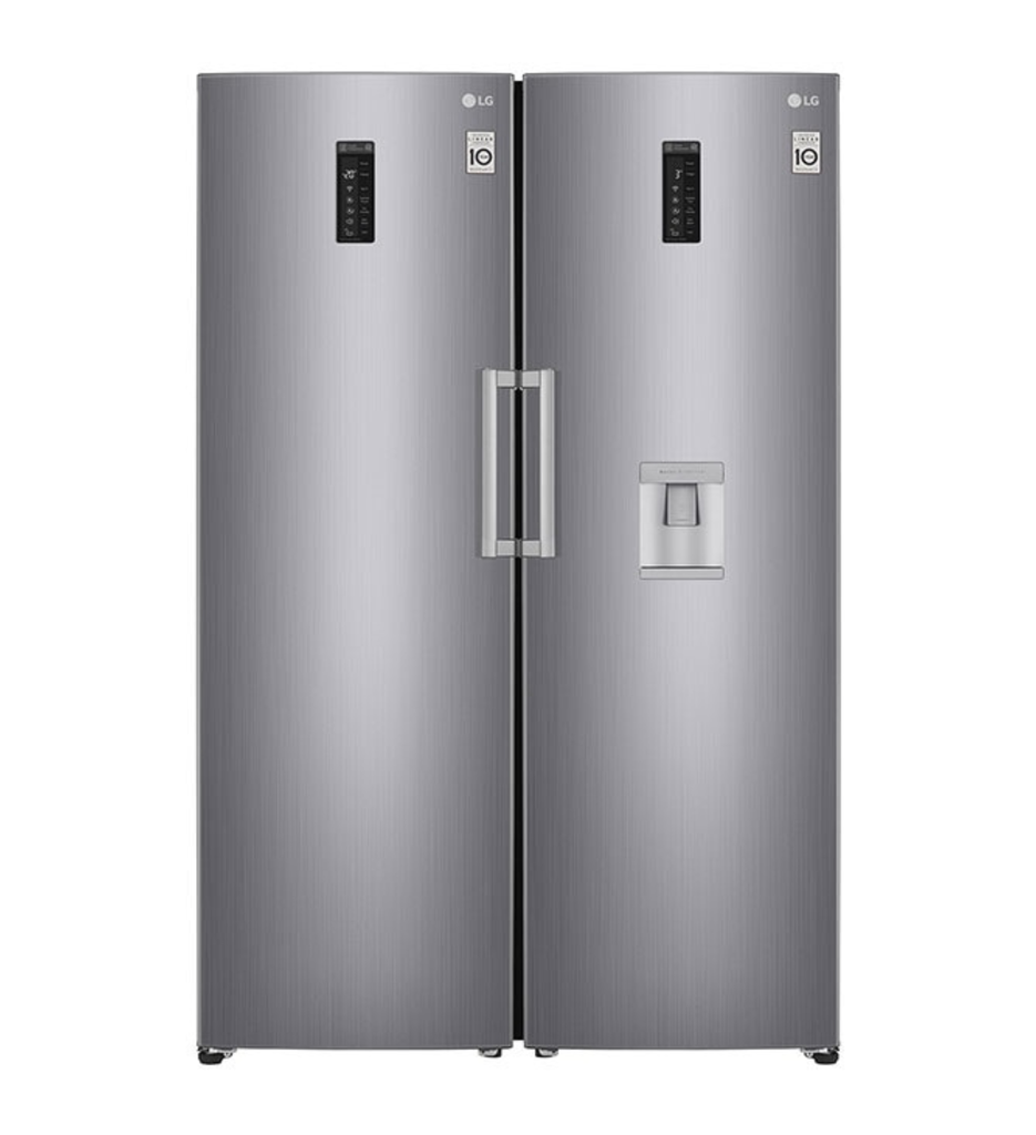 طقم ثلاجه ال جي توينز سلفر GC-F411ELDM + GC-B414ELFM