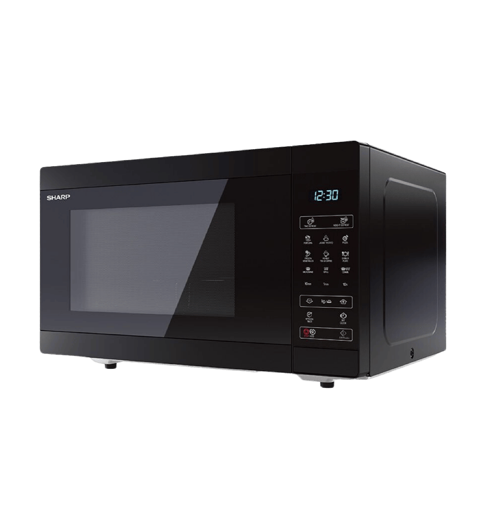 ميكروويف شارب 25 لتر بالشوايه اسود ديجيتال 8 قوائم للطهي الشكل الجديد R-250MGR-BK2