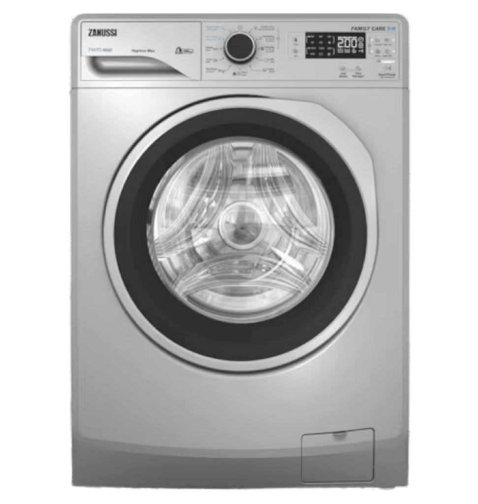 غساله زانوسي 8ك 1200 لفه TC4 فضي باب اسود بإطار فضي ZWF8240SS5