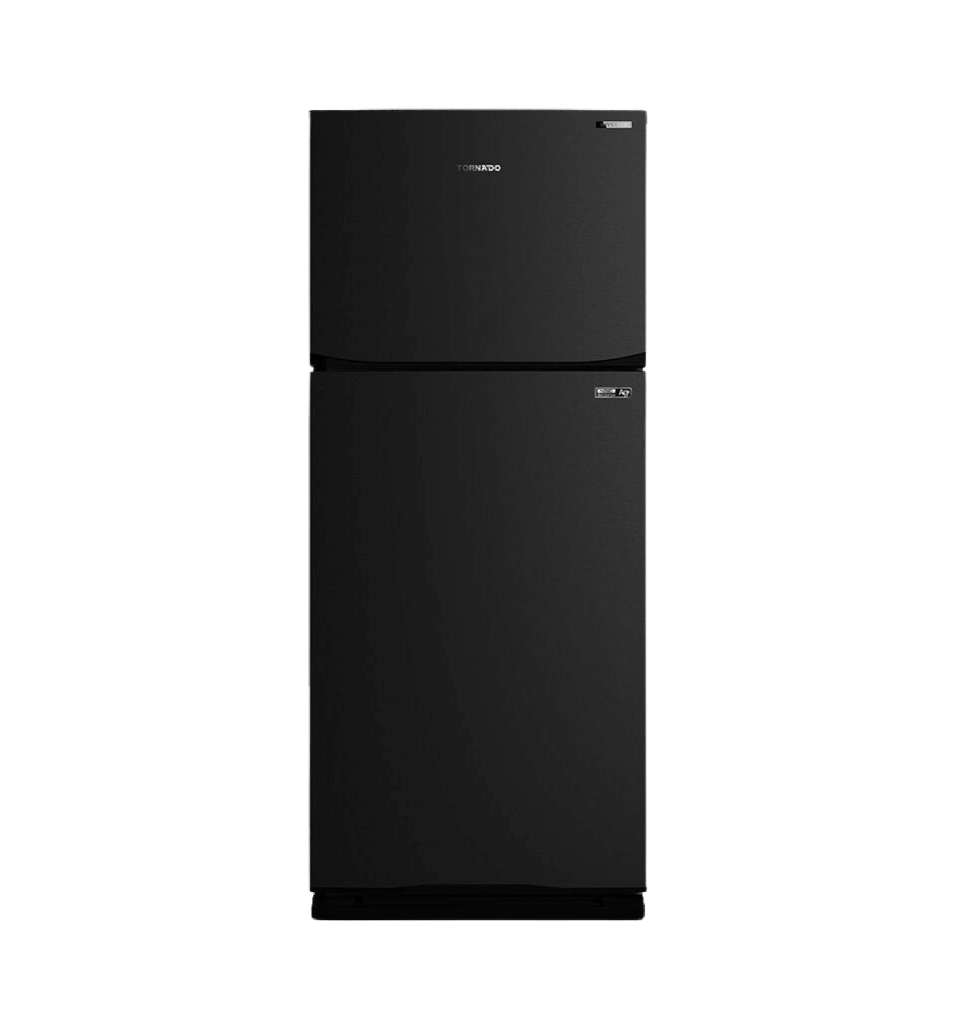 ثلاجه تورنيدو 450 لتر 2 باب انفرتر بصانع مكعبات ثلج اسود RF-580TV-BK