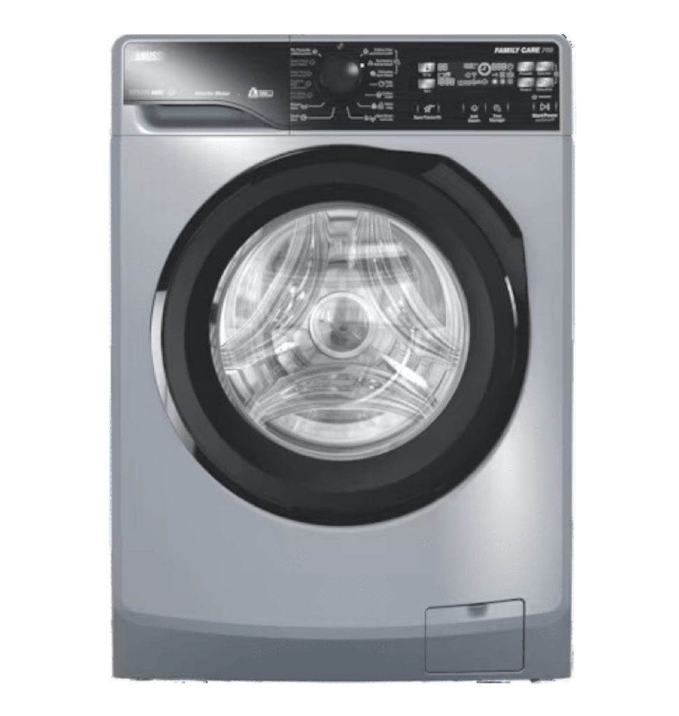 غساله زانوسي 8ك انفرتر 1200 لفه TC2 فضي باب اسود ZWF8221SB7