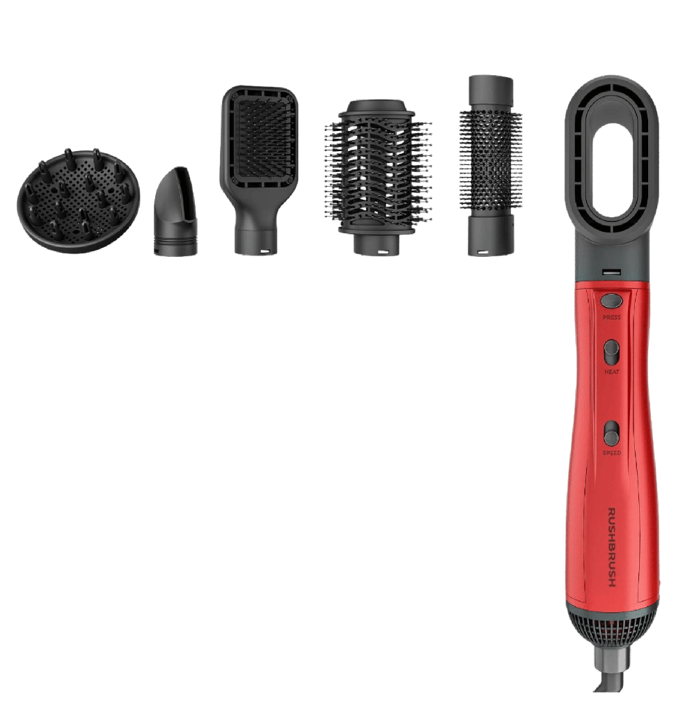 فرشاه شعر دواره 6×1 راش براش احمر PLUS 6 Airstyler - Red