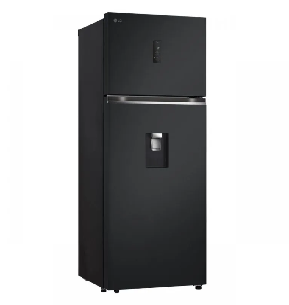 ثلاجه ال جي 461 لتر اسود ديجيتال بالحنفيه  GN-F602PQBQ