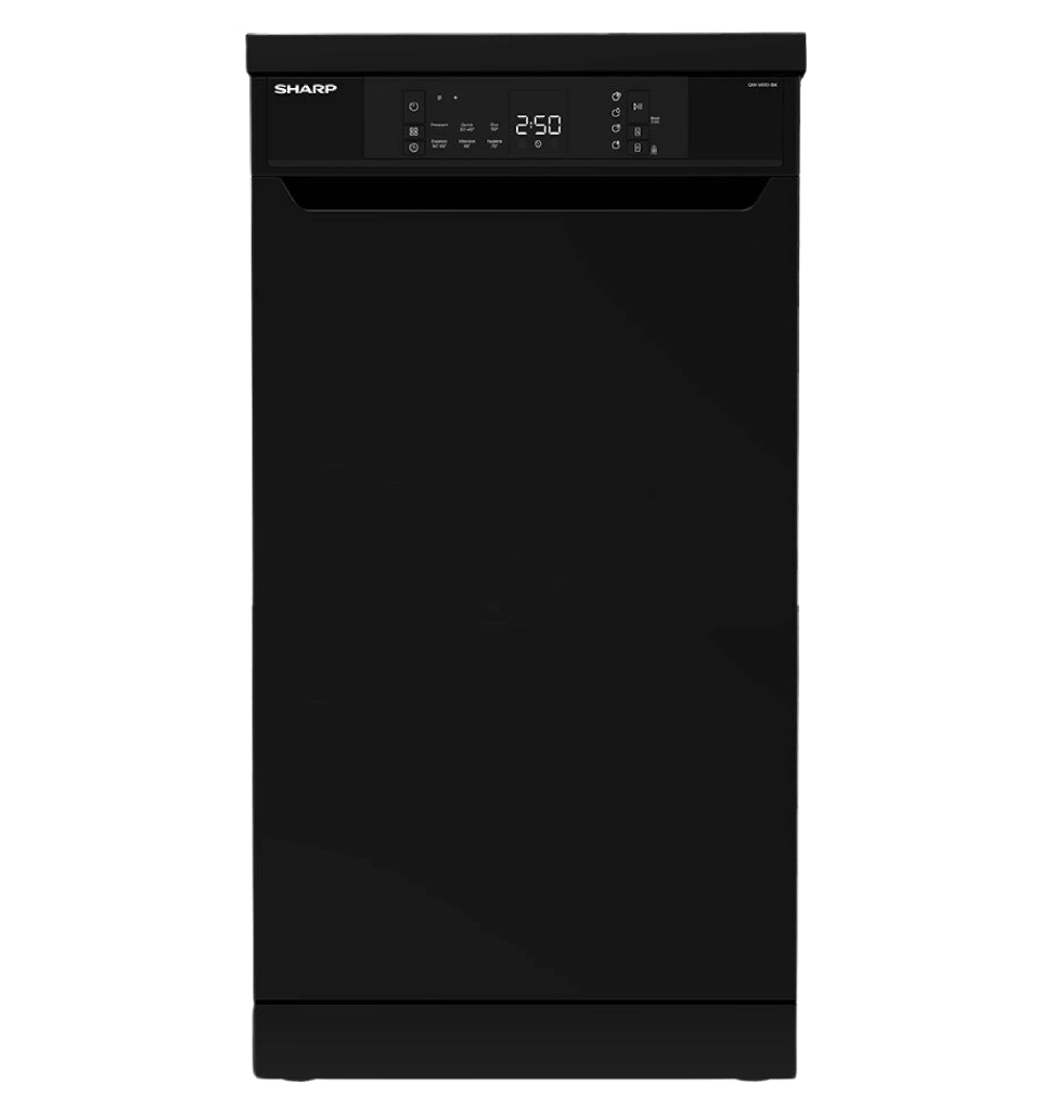 غساله اطباق شارب 10 فرد 6 برنامج تركي ديجيتال اسود QW-V610-BK