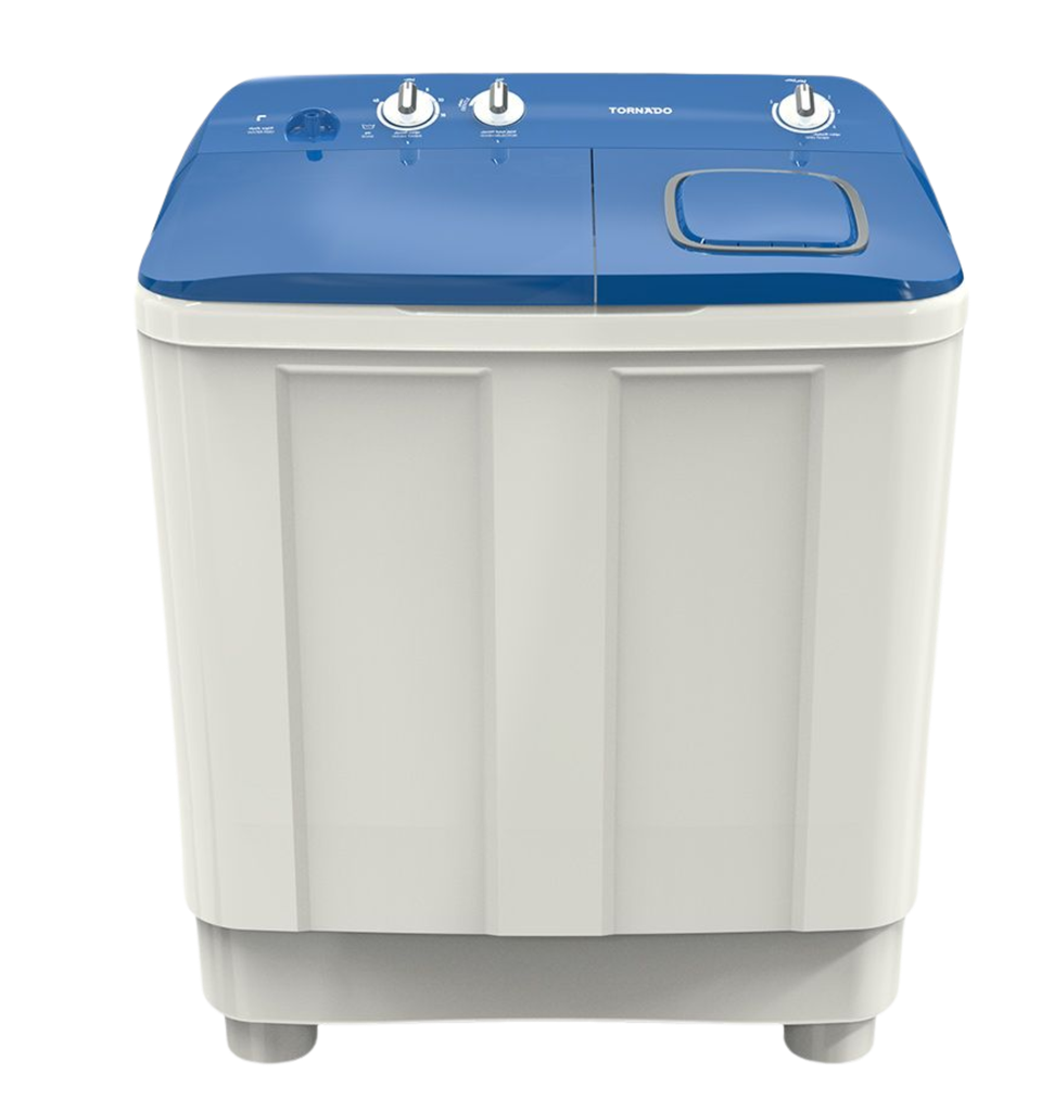 غساله تورنيدو هاف 12ك حوضين بالطلمبه الشكل الجديد غطاء ازرق TMH-HS12CP(WB)