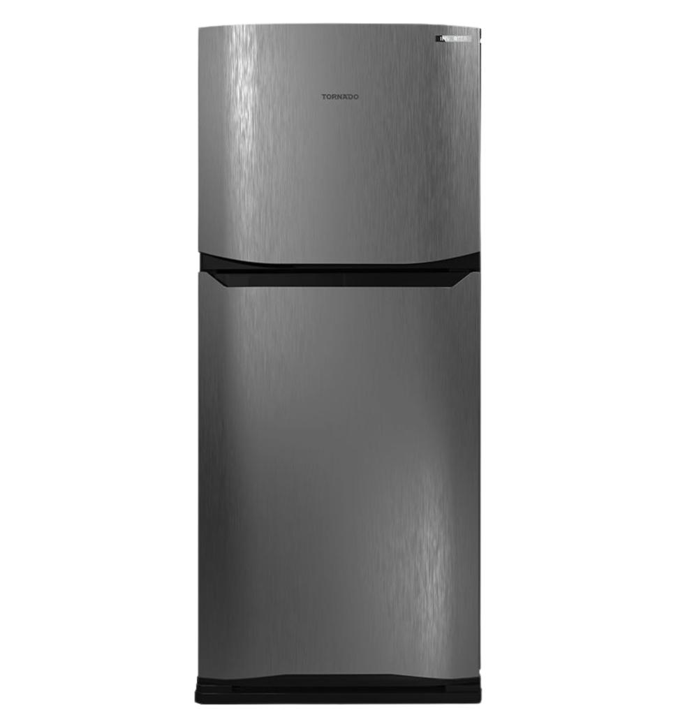 ثلاجه تورنيدو 296 لتر 2 باب بلازما ستانلس غامق انفرتر RF-31FTV-DST
