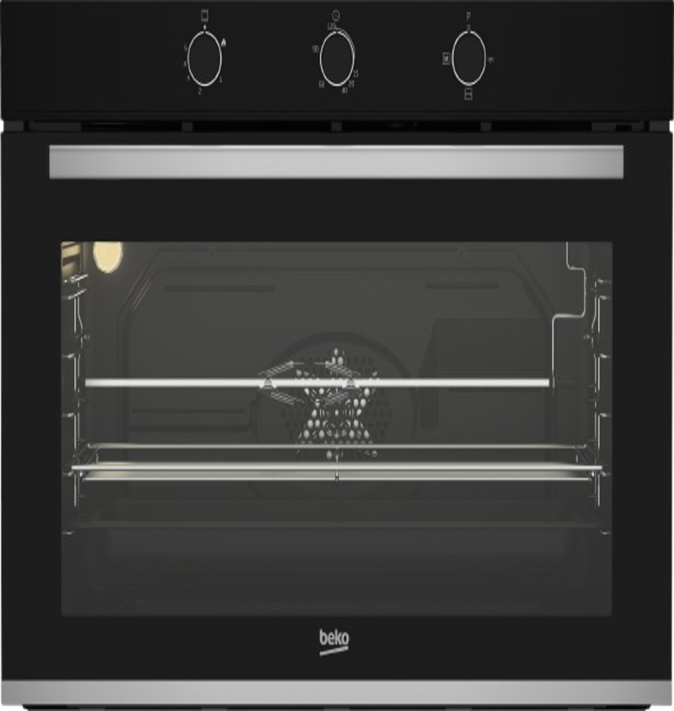 فرن بيكو 90 سم غاز اشعال ذاتي امان كامل 2 مروحه اسود BBWHT12106BS