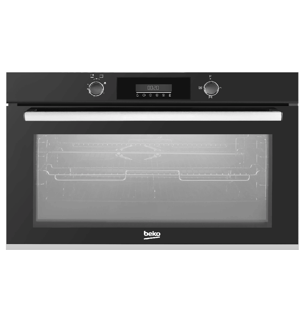 فرن بلت ان بيكو 90 سم غاز (اشعال ذاتى/ امان كامل/ مروحتين تبريد وطهي) اسود ديجتال BBWHT12300BS