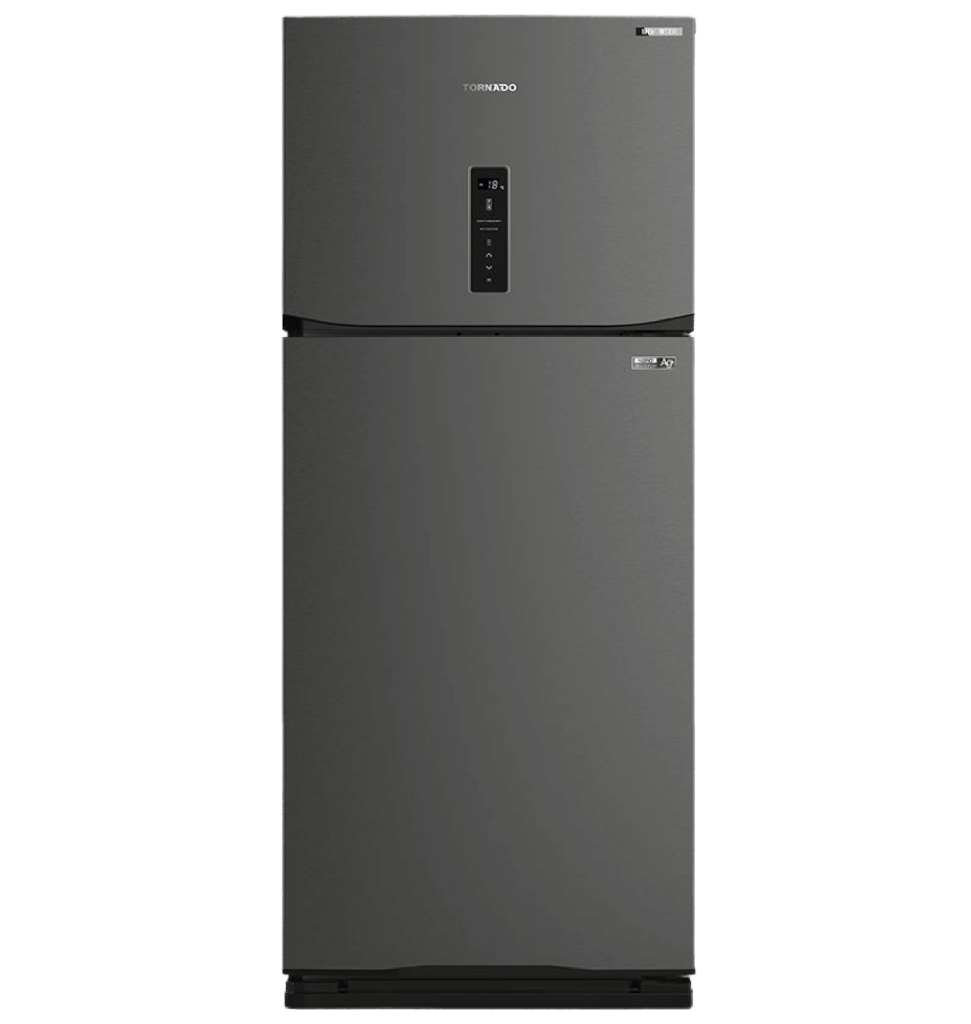 ثلاجه تورنيدو 396 لتر 2 باب ستانلس ديجيتال انفرتر RF-480ATV-DST