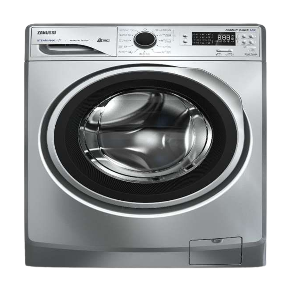 غساله زانوسي ديجيتال 8ك 1200 لفه TC4 فضي موتور انفرتر باب اسود باطار فضي ZWF8241SS7