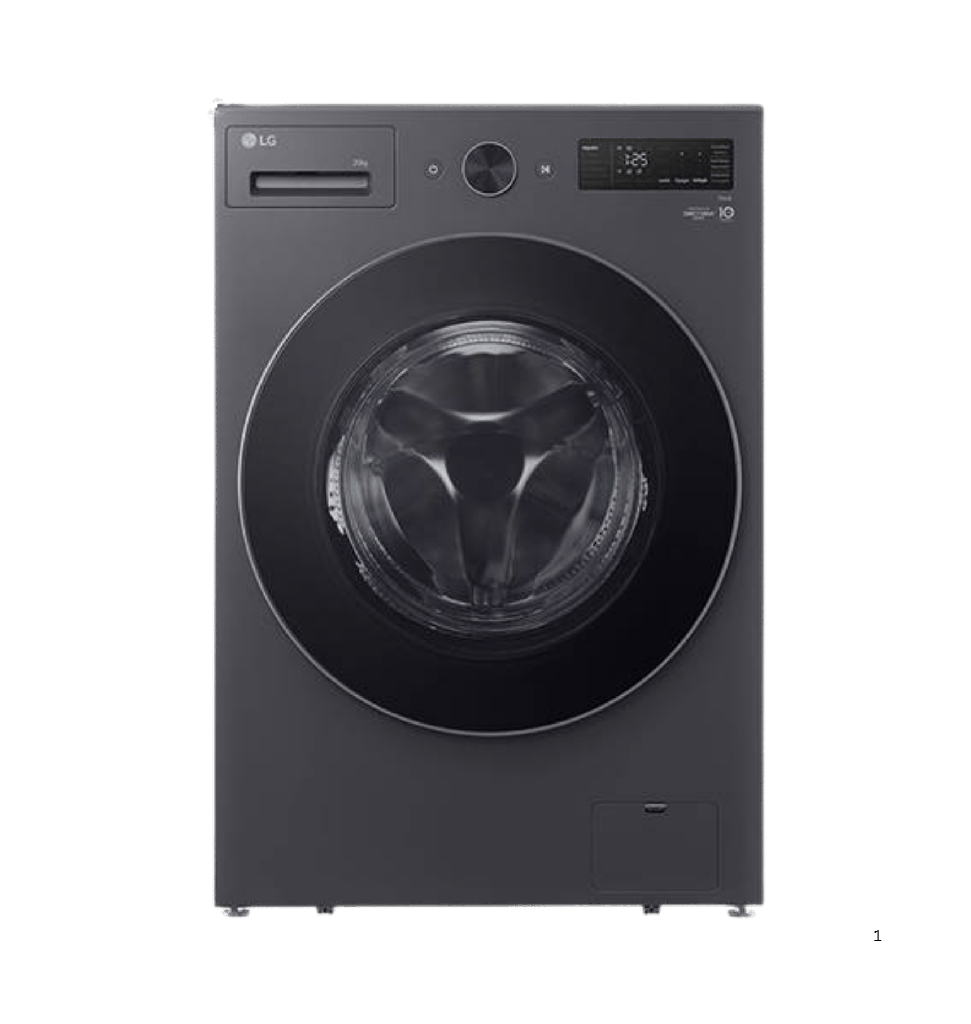 غساله ال جي 20 ك 1000 لفه بخار WiFi خاصيه AI رمادي غامق F0Z8DYP24